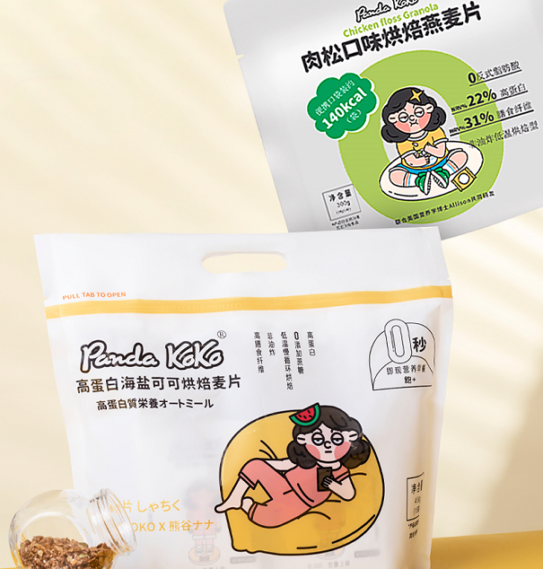 pandakoko高蛋白烘培麦片